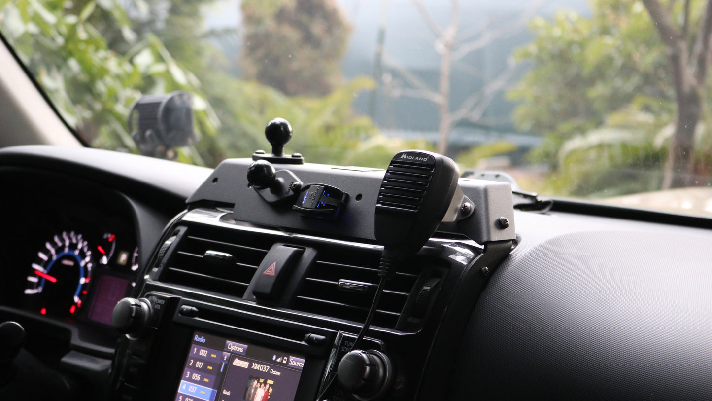 Toyota 4 Runner Dash Mount Powered Accessory Mount for 5th Gen, Passenger View