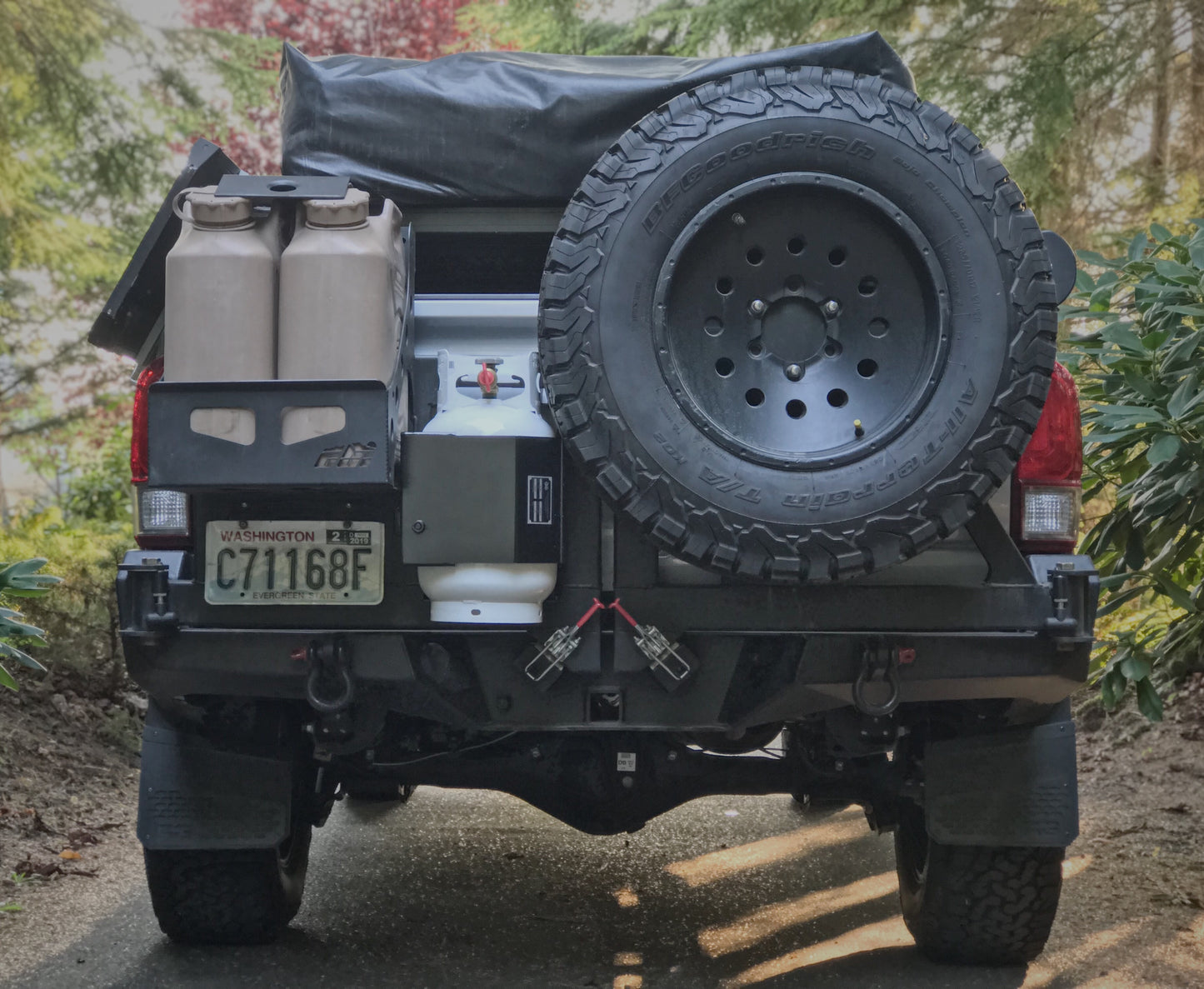 Propane Bottle Quick Mount by Expedition Essentials rear