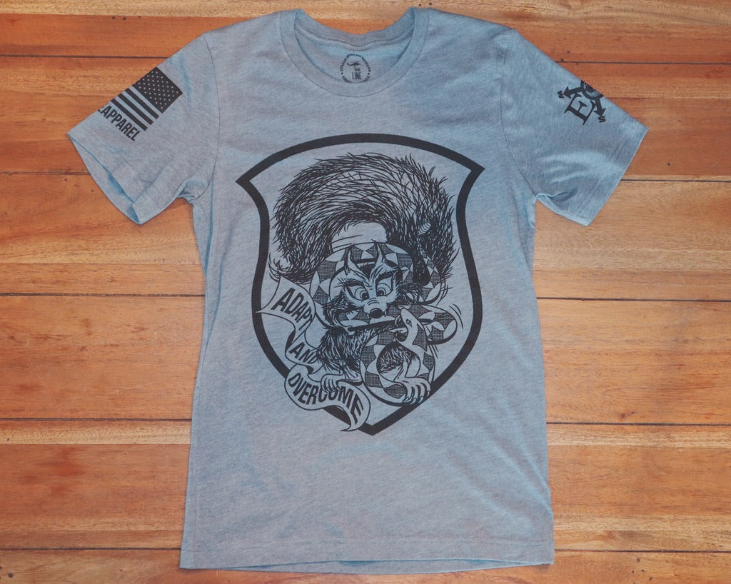 Short Sleeved Psycho Squirrel Tee (Slate)