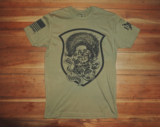 Short Sleeved Psycho Squirrel Tee (Odd Green)